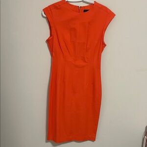 Banana Republic Vibrant Orange Midi Dress
